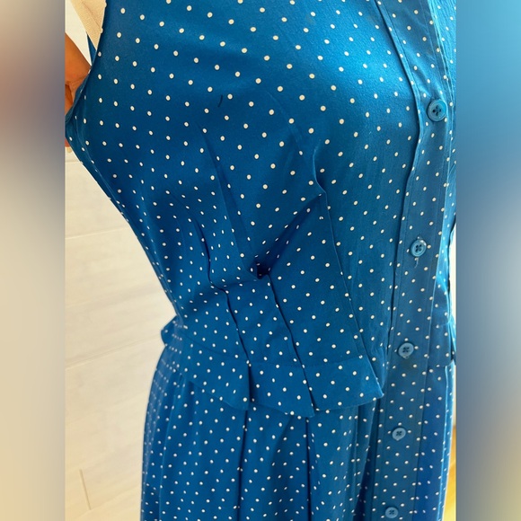 Michael Kors Collection Blue Polka dot cotton dress - Picture 4 of 10